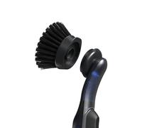 Joseph Joseph SinkTech Brosse à Vaisselle avec Support de Rangement en Acier Inoxydable, Poils Durables, Grattoir à Poêle, Tête Remplaçable