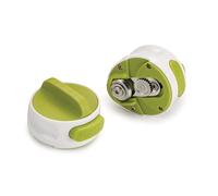 Joseph Joseph Can-Do Ouvre-boîte compact, ouvre-boîte manuel avec prise automatique, plastique, blanc/vert, petit