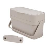 Joseph Joseph Caddy de recyclage Compo 4 - 4 L, aération, montage sur porte en option - Stone