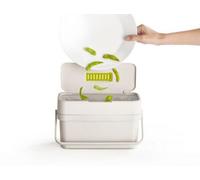 Joseph Joseph Caddy de recyclage Compo 4 - 4 L, aération, montage sur porte en option - Stone