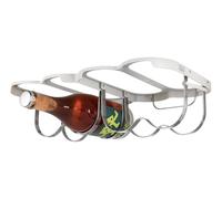 Joseph Joseph Cradle Porte-Bouteilles de Vin sous Étagère, Casier Pliable en Acier pour 4 Bouteilles, Gain de Place