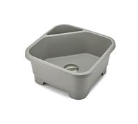Joseph Joseph Duo Bol à vaisselle carré pour lavabo de cuisine avec compartiment à couverts, éponges et brosses, gris