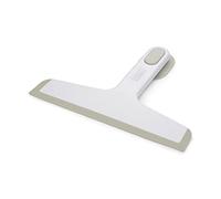 Joseph Joseph Duo Duo raclette de douche mince avec support à ventouse, nettoyeur de vitre de douche, blanc