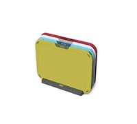 Joseph Joseph Duo Icon Lot de 4 planches à découper à code couleur avec support de rangement Multicolore