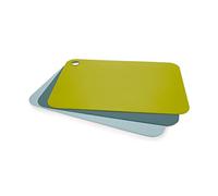 Joseph Joseph – Set de 3 planches à découper Duo – double face, code couleur, flexibles – opal