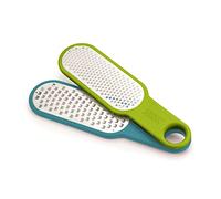 Joseph Joseph Duo Set de râpes de cuisine 2 pièces, râpe à légumes et à fromage, râpe fine et grossière, zesteur d'agrumes, opale/vert