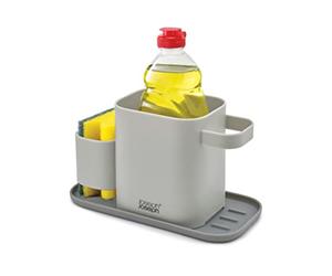 Joseph Joseph Duo Sink Tidy, organisateur de panier de nettoyage d'évier de cuisine avec porte-éponge, gris