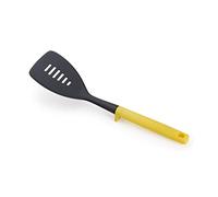 Joseph Joseph Duo Spatule à fentes avec repose-outils intégré, Ustensile de cuisine hygiénique pour une utilisation avec des ustensiles de cuisine antiadhésifs, Jaune clair