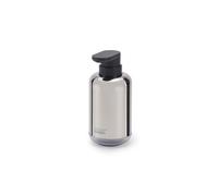 Joseph Joseph EasyStore - Pompe à savon Luxe en acier inoxydable avec fenêtre de niveau de remplissage, tête de pompe facile à pousser, base antidérapante, rechargeable