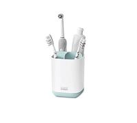Joseph Joseph Easy-Store Porte Brosse à Dents, Plastique, Blanc/Bleu Ciel, 8,4 x 8,4 x 12,7 cm