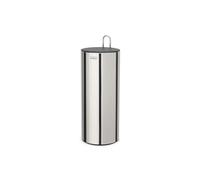 Joseph Joseph EasyStore Luxe Porte-Rouleau de Papier Toilette avec Couvercle, Acier Inoxydable, Capacité 3 Rouleaux, Stainless Steel/Dark Grey