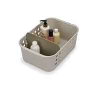 Joseph Joseph EasyStore - Panier de rangement pour accessoires de salle de bains avec séparateur mobile - Grand, Beige