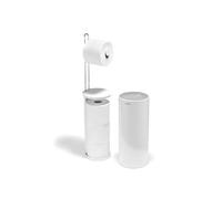 Joseph Joseph EasyStore Porte-Papier Toilette sur Pied, avec Rangement Dissimulé pour 3 Rouleaux, Blanc