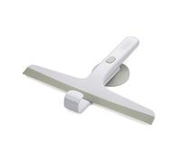 Joseph Joseph EasyStore Raclette de douche mince avec crochet de rangement, accessoires de douche, blanc/gris