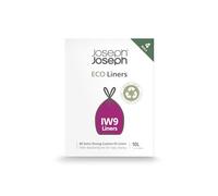 Joseph Joseph Eco IW9 Sacs Poubelle Recyclés, Cuisine/Salle de Bain, Cordon de Serrage, Très Résistants, Paquet de 80, 10L, Gris
