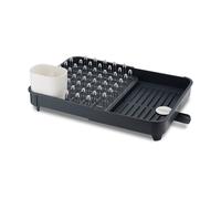 Joseph Joseph Égouttoir à vaisselle extensible avec porte-couverts amovible, bec de vidange pivotant, gris