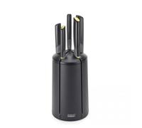 Joseph Joseph – Bloc couteaux rotatif Elevate 5 pièces – Acier inoxydable japonais – Noir