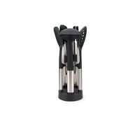 Joseph Joseph Elevate Fusion Ensemble d'ustensiles de Cuisine 5 pièces Antiadhésive Résistantes à la Chaleur, Sans BPA, Pinces en Silicone à Poignées Lestées en Acier Inox avec Support de Rangement