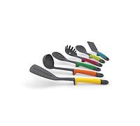 Joseph Joseph Elevate - Lot de 6 Ustensiles de cuisine en Nylon, Antiadhésif et Résistant à la chaleur jusqu'à 200 ℃, Multicolore