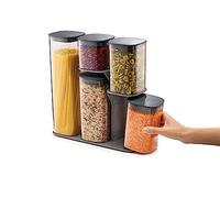 Joseph Joseph – Bocal de rangement Podium – 5 pièces – Gris