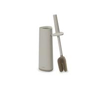 Joseph Joseph Flex 360- Ensemble Brosse à Toilettes et Support de Rangement avec tête de Brosse remplaçable Anti-Goutte, Anti-Bouchon, Triple Action - Finition Mate, Beige