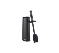 Joseph Joseph Flex 360, Ensemble Brosse WC Toilette et Support, Tête de Brosse Remplaçable, Anti-Goutte, Anti-Bouchon, Triple Action, Noir Mat