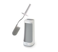 Joseph Joseph - Flex Brosse WC - Balayette Toilette Souple et Résistante avec Rangement pour Produits d'Entretien Blanc/Gris L