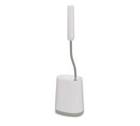 Joseph Joseph Flex Lite - Brosse WC - Gris/Blanc, en silicone, avec support mince, tête flexible, anti-goutte, anti-bouchage nettoyage en profondeur
