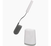 Joseph Joseph Brosse WC Flex Lite – Silicone, tête flexible, support mince – Gris/Blanc