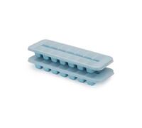 Joseph Joseph Bac à glaçons Flow – 14 cubes, empilables, avec couvercle – Lot de 2 Bleu