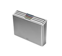 Joseph Joseph Folio Ensemble de 4 Planches à Découper, Code Couleur, Etui en Acier Inox, Rangement Cuisine, Pierre