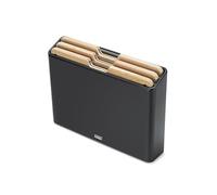 Joseph Joseph Folio Set de 3 Planches à Découper en bois de bambou, Etui en Acier Inox pour, Rangement Cuisine