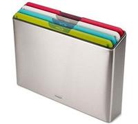 Planches à découper - Inox - 4 grandes planches colorées - Rangement pratique - Compatible lave-vaisselle