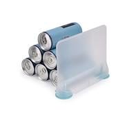 Joseph Joseph FridgeStore - Séparateur d'étagère mobile pour réfrigérateur Organisateur de boîtes de conserve et de bouteilles, Transparent/Bleu