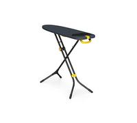 Joseph Joseph Glide Plus Table à Repasser 110 x 33 cm avec Pieds Compacts Réglables et Repose-Fer à Vapeur Intégré Résistant à la Chaleur, Housse en Coton Super Absorbant et Anti-Gouttes, Noir/Bleu