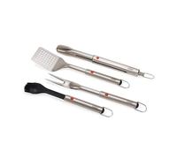 Joseph Joseph GrillOut Set de 4 Ustensiles BBQ en Acier Inoxydable avec Boîte de Rangement, Brosse, Pinces, Spatule & Fourchette
