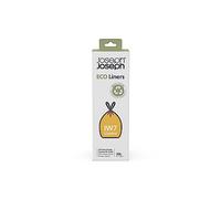 Joseph Joseph IW7 - Sacs poubelles en plastique recyclé, sacs pour déchets de cuisine avec Fermeture à Poignées coulissantes, très résistants - 20 sacs, 20 litres, gris