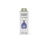 Joseph Joseph IW8 Eco Sacs poubelles écologique en plastique recyclé, sacs pour déchets de cuisine avec Fermeture à Poignées coulissantes, très résistants, 20 sacs, 5 Litres