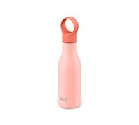 Joseph Joseph Loop- Bouteille d'eau en acier inoxydable isolée sous vide, gourde pour le travail, la gym, les voyages - 500ml, Coral, Corail