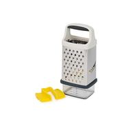 Joseph Joseph Râpe Multi-Grip à fromage et légumes – 4 lames, boîte, prise de précision, 17 cm Jaune