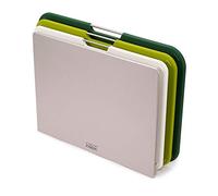 Joseph Joseph - Nest Boards - Ensemble de 3 Planches à Découper Design en Plastique avec Support de Rangement, Grand, Vert/Gris