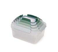 Joseph Joseph Nest Lock, 5 pièces boîte en plastique pour stockage alimentaire et rangement et organisation de cuisine, avec couvercle, antifuite, hermétique, peu encombrant, sans BPA- Vert