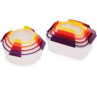 Joseph Joseph Nest Lock Lot de 8 boîtes rondes & rectang. variées