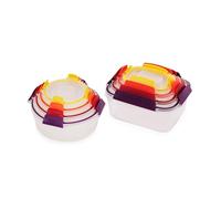 Joseph Joseph Set boîtes alimentaires Nest Lock 8 pièces Empilable Couvercles hermétiques Sans BPA