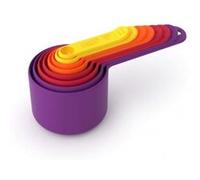 Joseph Joseph Nest Ensemble 8 Tasses et Cuillères à Mesurer, Tasses Doseuses Empilables, Outils de Cuisine, Multicolore