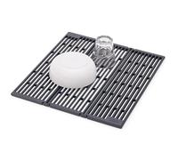 Joseph Joseph Platform Égouttoir Pliable et Amovible au-Dessus de l’Évier, Écoulement Rapide, Design Pliable Réglable, Pieds Antidérapants, Anthracite