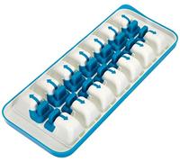 Joseph Joseph Quicksnap Plus, Bac à Glaçons avec Couvercle Empilable, 14 Glaçons, Bleu