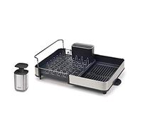 Joseph Joseph Rethink Your Sink - set d’égouttoir à vaisselle extensible et distributeur de savon en en acier inoxydable, Gris