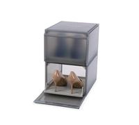 Joseph Joseph ShoeCase Boîte de Rangement Chaussures, Plateau Coulissant, Porte Abattante, Ventilé, Montage Facile, Lot de 2, Gris