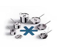Joseph Joseph Space Steel Batterie cuisine inox 6 pièces, empilable